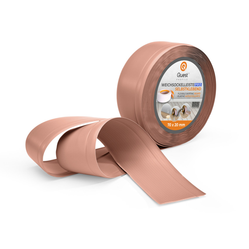 Plinta moale, Plinta flexibilă, Plinta de colț, PVC 70x20mm, maro deschis