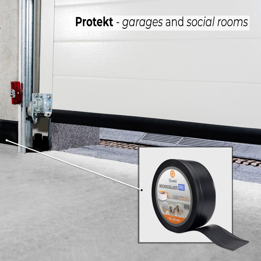 Plinta moale, Plinta flexibilă, Plinta de colț, PVC 70x20mm, negru