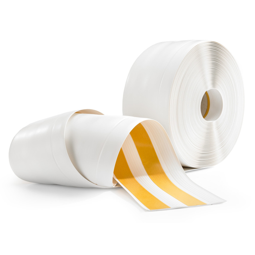 Plinta moale Autoadezivă, Plinta flexibilă, Plinta de colț, PVC, 100x25mm, alb