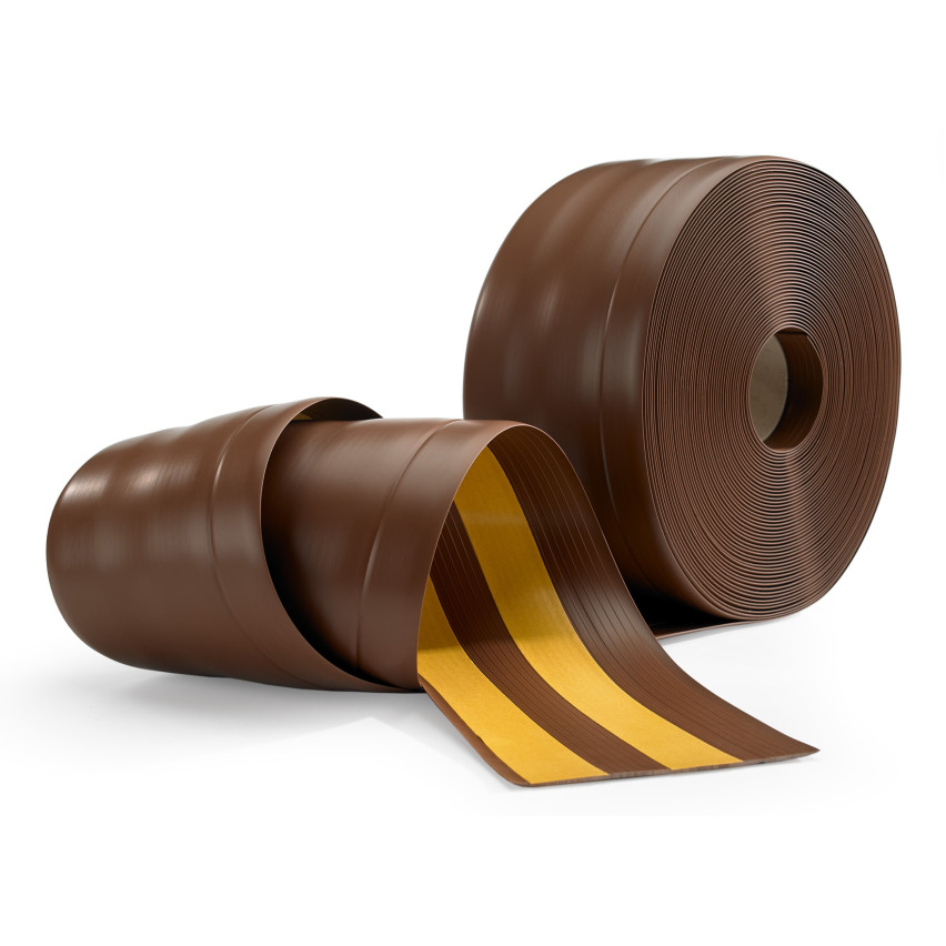 Plinta moale autoadezivă, plintă flexibilă pentru podea, plintă de colț, PVC, 100x25mm, maro