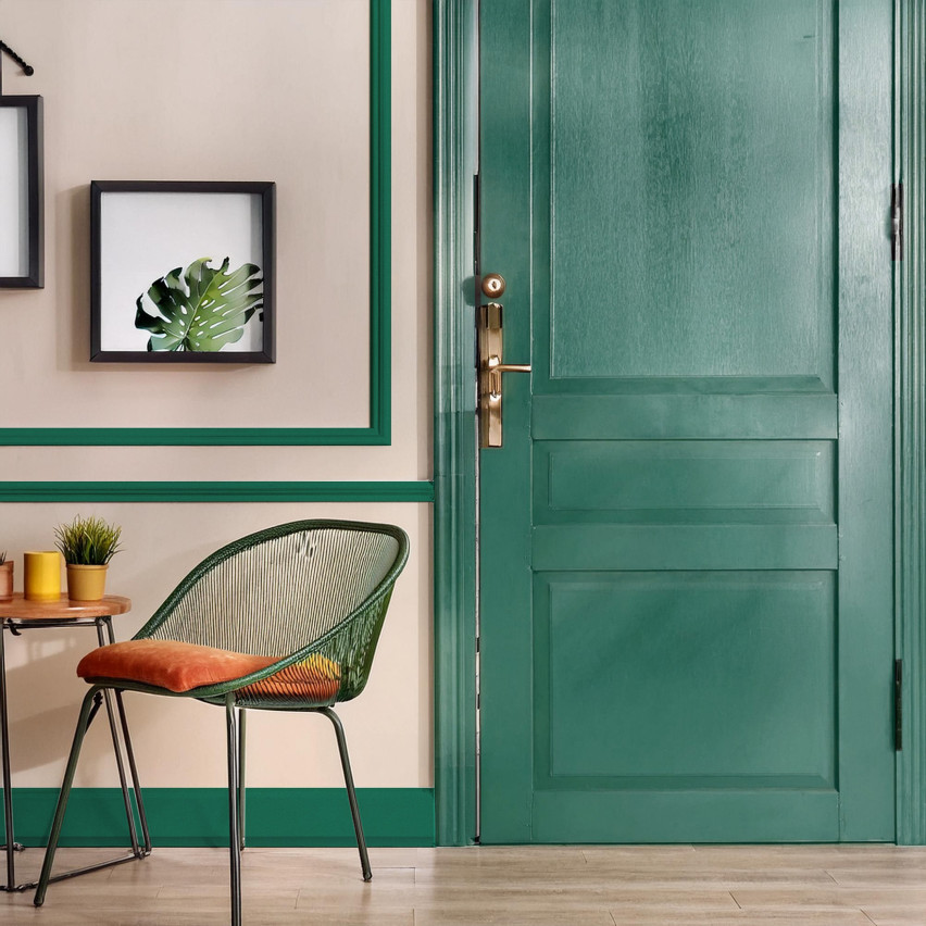 Plinta moale, Plinta flexibilă, Plinta de colț, PVC 70x20mm, verde