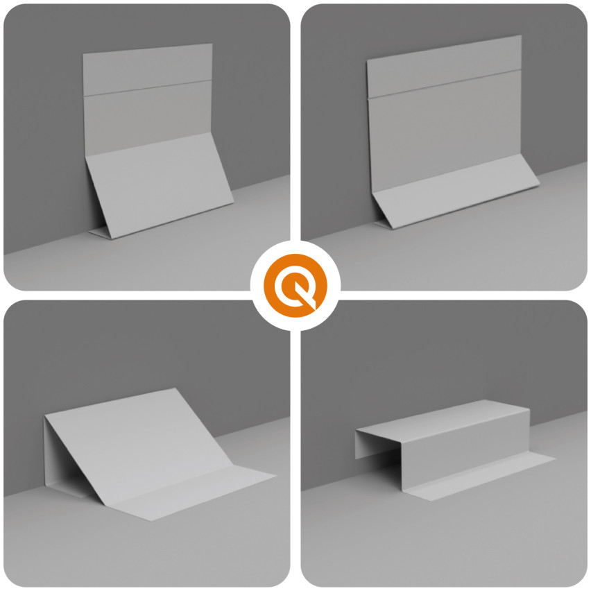 Baghetă Multifuncțională din PVC 4în1 – Panou de Finisare Autocolant, 120 mm, Gri Închis