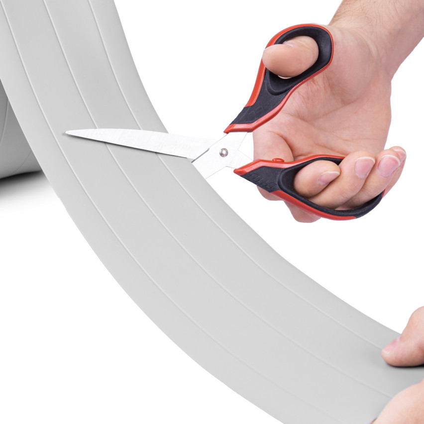 Baghetă Multifuncțională din PVC 4în1 – Panou de Finisare Autocolant, Gri