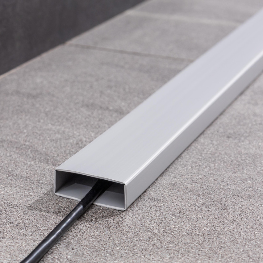 Baghetă Multifuncțională din PVC 2în1 – Panou de Finisaj Autocolant, 110Mm, Gri Închis