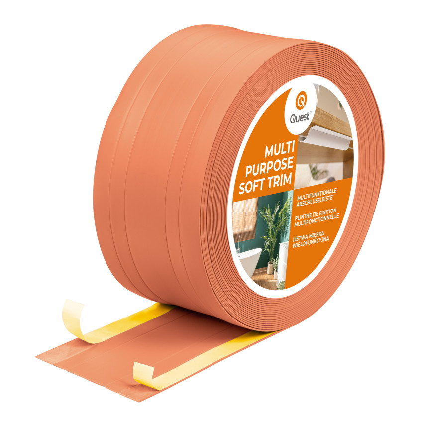 Baghetă Multifuncțională din PVC 2în1 – Panou de Finisaj Autocolant, 110Mm, Cărămiziu