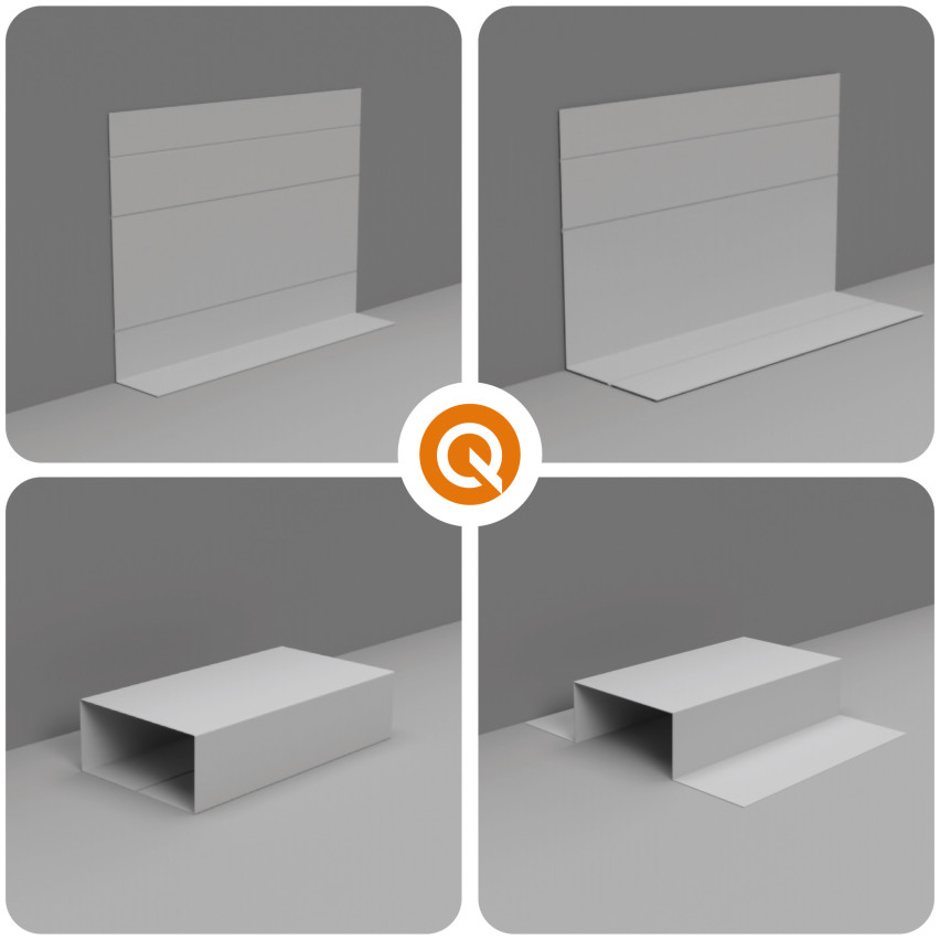 Baghetă Multifuncțională din PVC 2în1 – Panou de Finisaj Autocolant, 110Mm, Gri Închis