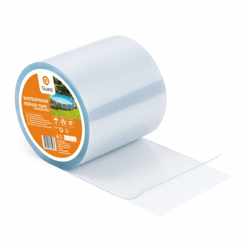 Bandă de etanșare din butil, bandă de reparații, 100mm/3m, transparentă