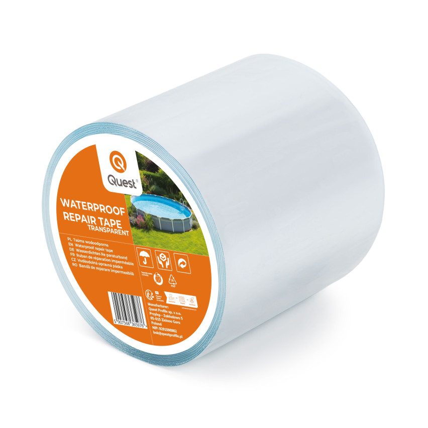 Bandă de etanșare din butil, bandă de reparații, 100mm/3m, transparentă