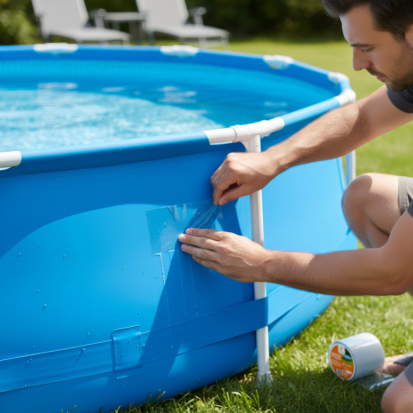 Bandă de etanșare din butil, bandă de reparații, 100mm/3m, transparentă