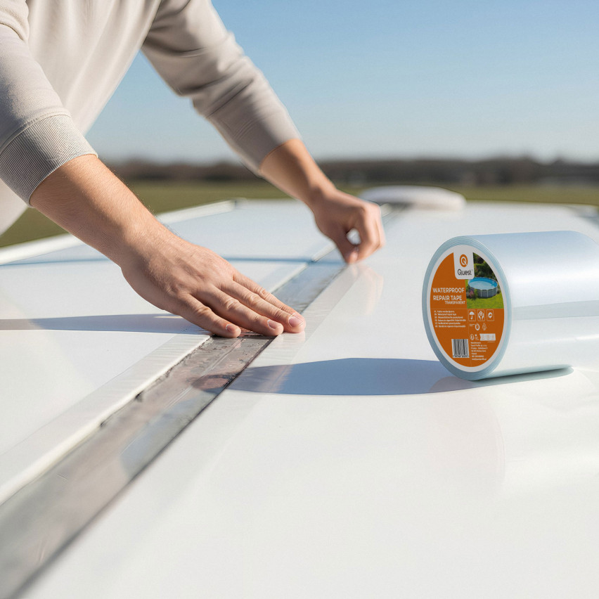 Bandă de etanșare din butil, bandă de reparații, 100mm/3m, transparentă