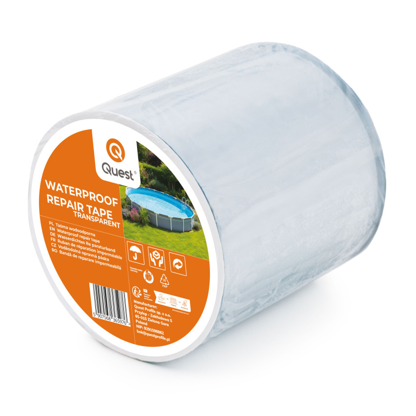 Bandă de etanșare din butil, bandă de reparații, 100mm/3m, transparentă