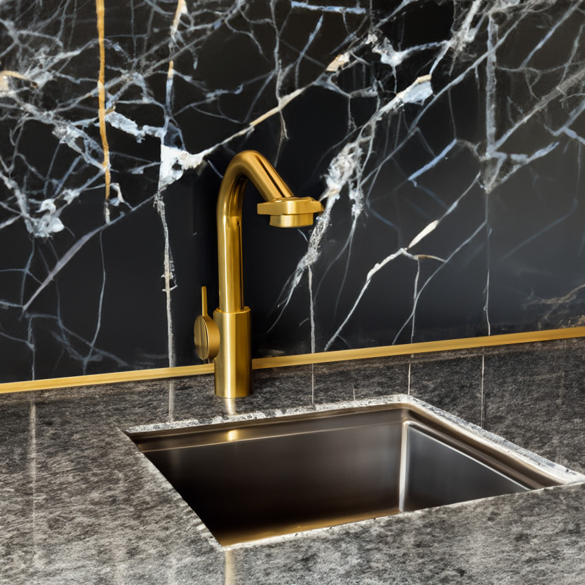 Plinta moale autoadezivă moale 10x10mm pentru bucătărie și baie Bandă de etanșare a îmbinărilor din PVC Gold5m