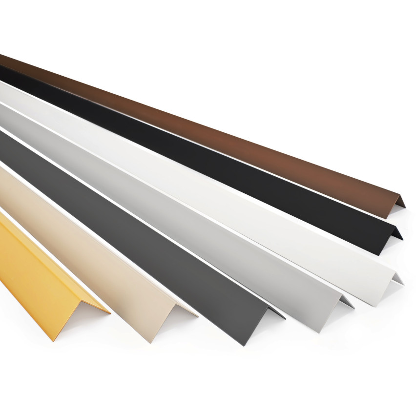 PVC profil de colț inegal, protecție autoadezivă a marginilor, protecție colț, gri închis