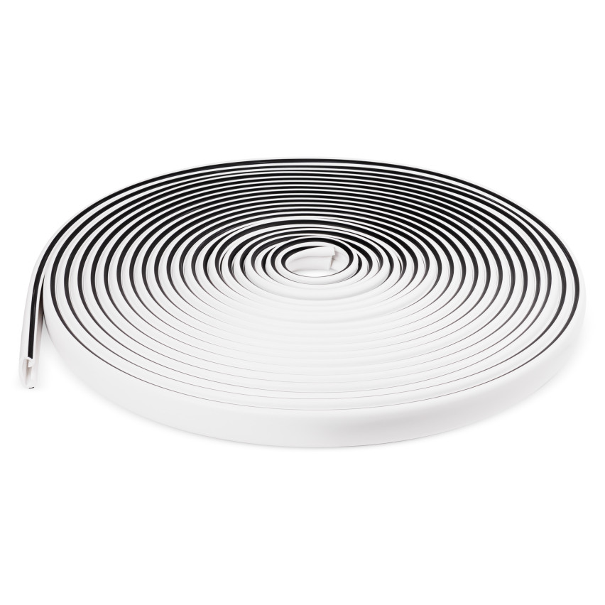 Bandă PVC pentru balustradă LUX, profil balustradă, balustradă 40x8mm alb/negru