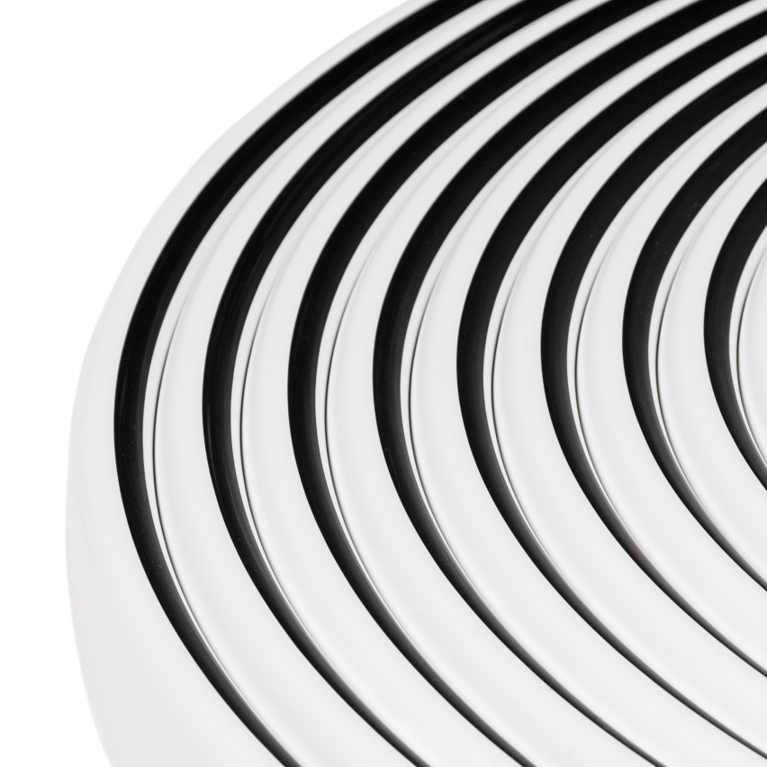 Bandă PVC pentru balustradă LUX, profil balustradă, balustradă 40x8mm alb/negru