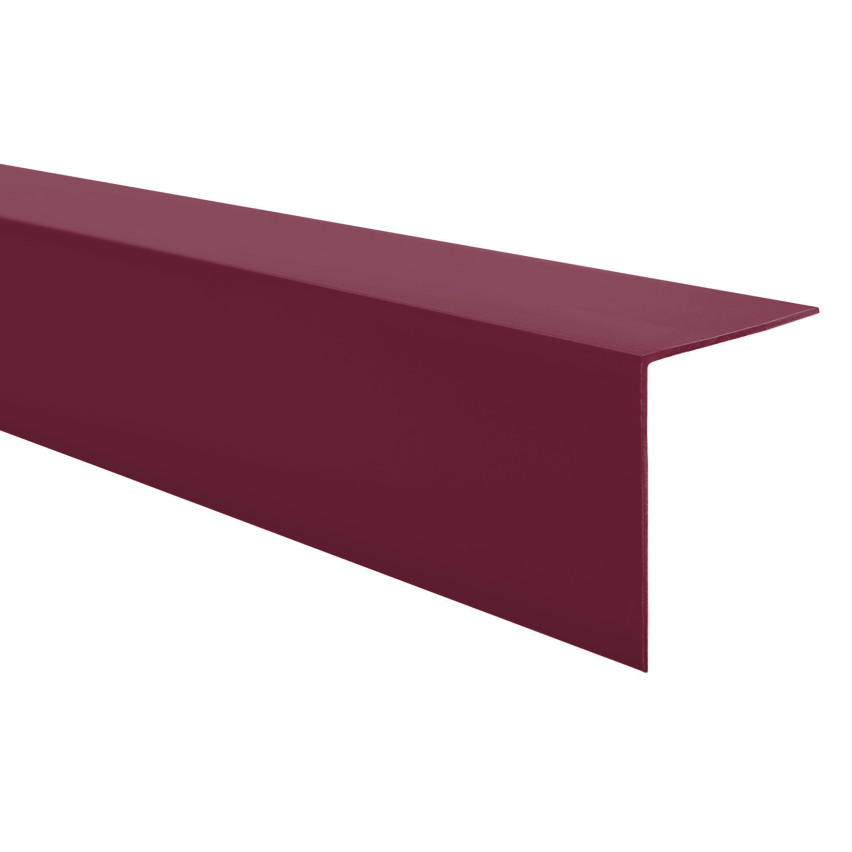 PVC Profil unghiular dur, plastic, protecție margini, roșu burgundy