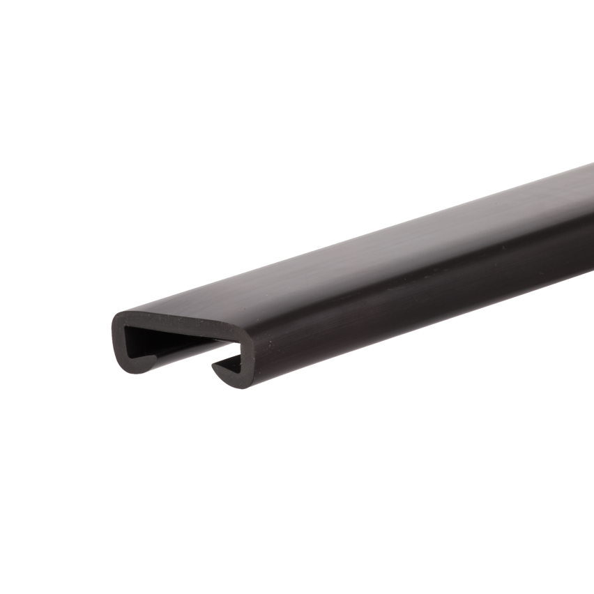 Balustradă din PVC, balustradă pentru scări, balustradă pentru scări, PREMIUM, 40x8mm, negru, 1m
