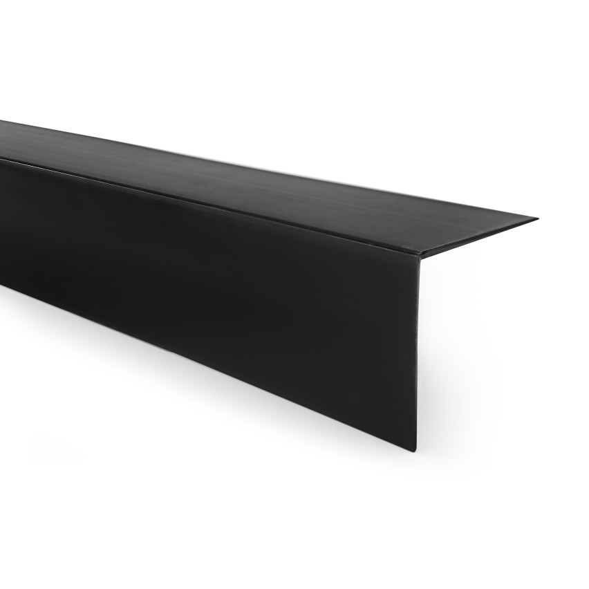 PVC Profil unghiular dur, plastic, protecție pentru margini, negru