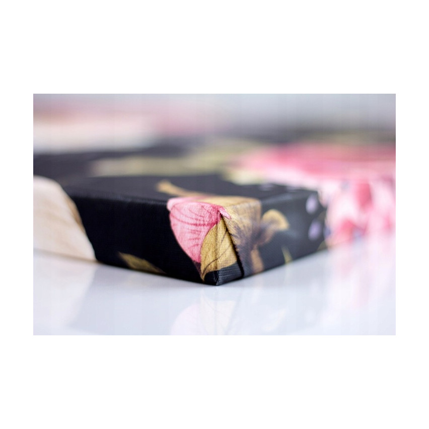 Pictura ZEBRA ANIMAL FLORI pe perete de pânză pentru dormitor camera de zi 60x40