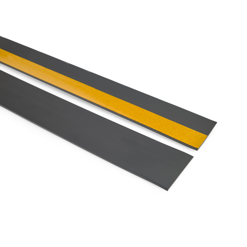 Fâșie de finisare bandă de acoperire autoadezivă bandă de acoperire din PVC plintă de tranziție profil de bord de tranziție bandă plat 5m, grafit