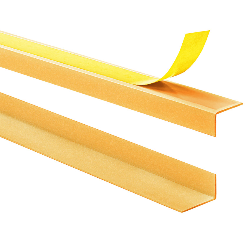  Profil de colț PVC, inegal, lipit pe exterior, protecție colț, auriu