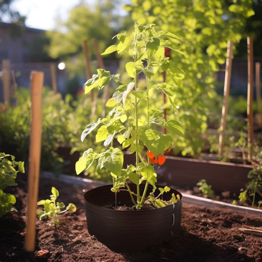Cerc de irigații din PVC - inel de cultivare - bej