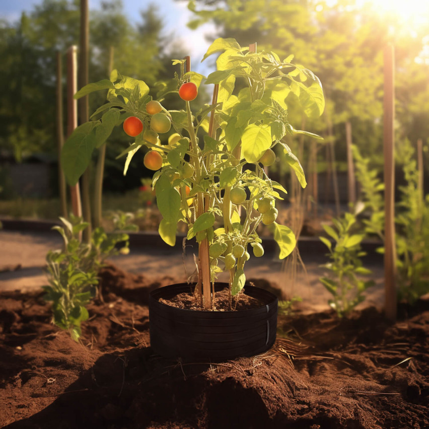 Cerc de irigații din PVC - inel de cultivare - bej