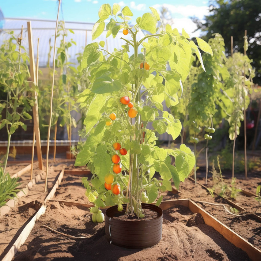 Cerc de irigații din PVC - inel de cultivare - bej