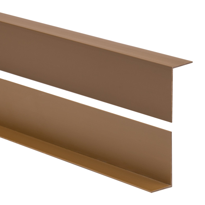  Profil de colț PVC, inegal, protecție margine, protecție colț, maro