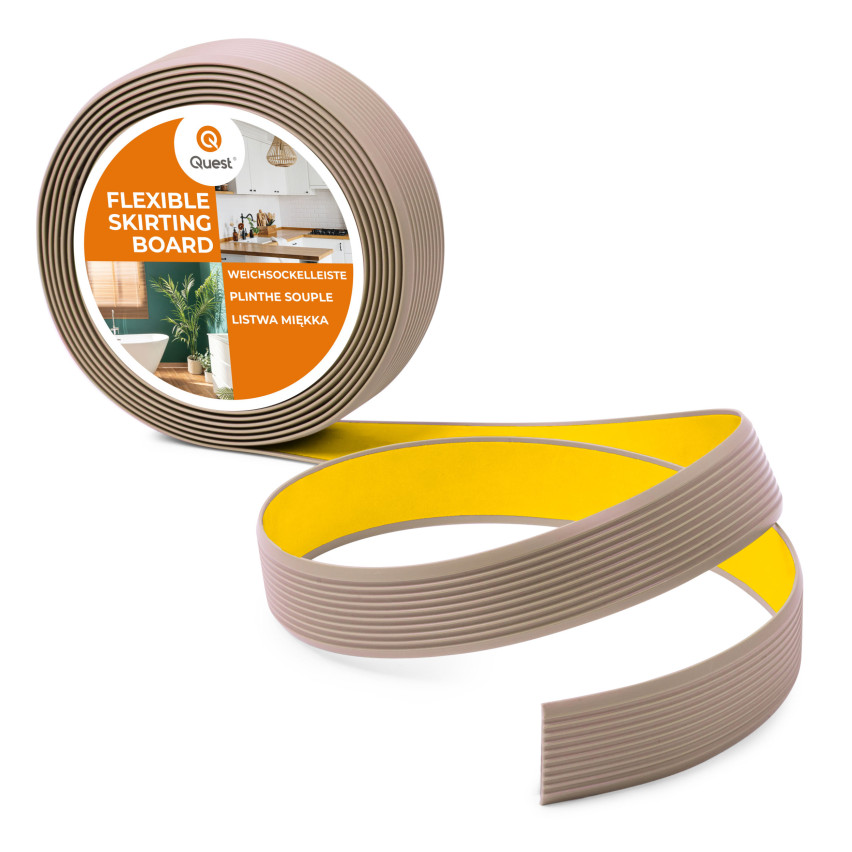 Profil PVC antiderapant autoadeziv, striat, LAP3, 35mm, 5m, bej