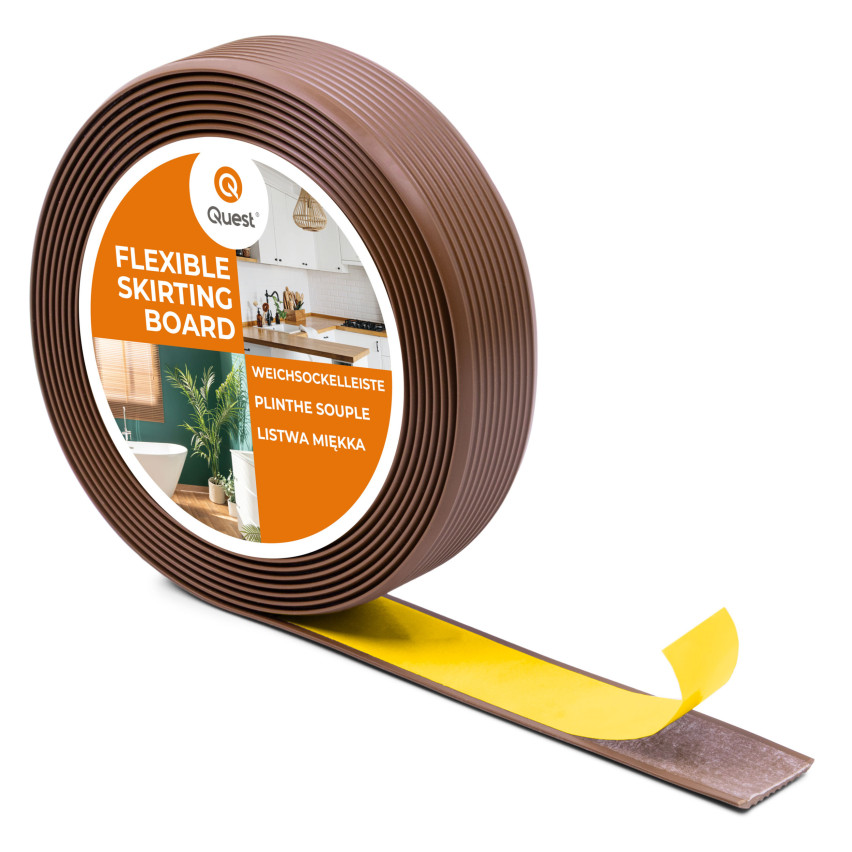 Profil PVC antiderapant autoadeziv, striat, LAP3, 35mm, 5m, maro