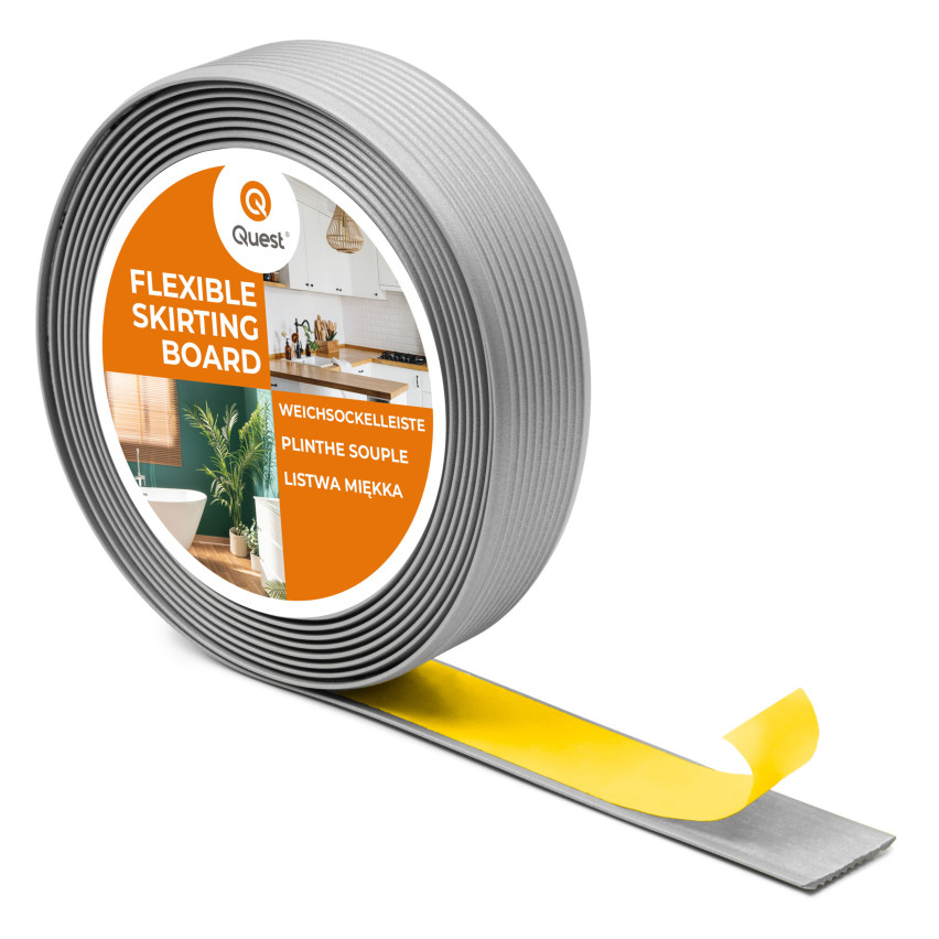 Profil PVC antiderapant autoadeziv, striat, LAP3, 35mm, 5m, argintiu