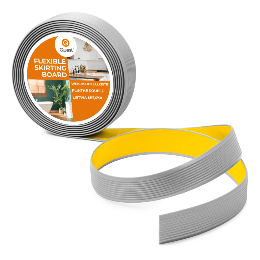 Profil PVC antiderapant autoadeziv, striat, LAP3, 35mm, 5m, argintiu