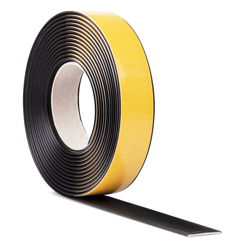 Prag și benzi de dilatare, PVC autoadeziv, negru