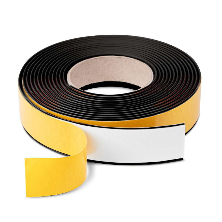 Prag și benzi de dilatare, PVC autoadeziv, negru