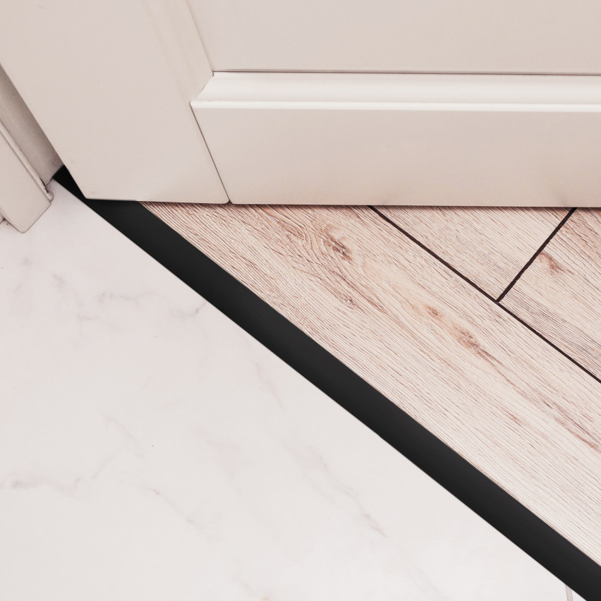 Prag și benzi de dilatare, PVC autoadeziv, negru