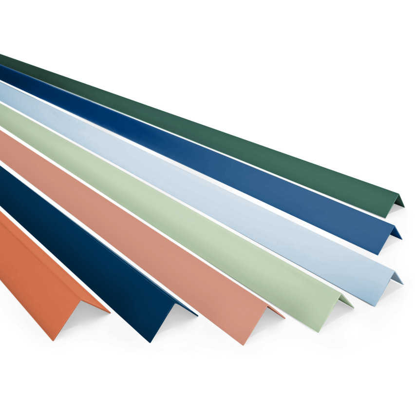 PVC Profil unghiular dur, plastic, protecție margini, verde