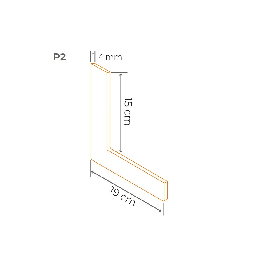 Element de perete interior P2, negru