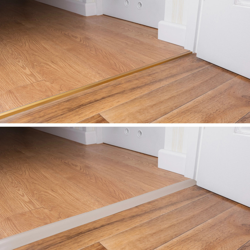 Profil rampă flexibil din PVC pentru plăci, covoare, bej