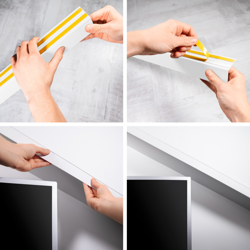 Capac pentru șină de perdea, Capac pentru șină de perdea 2m alb 