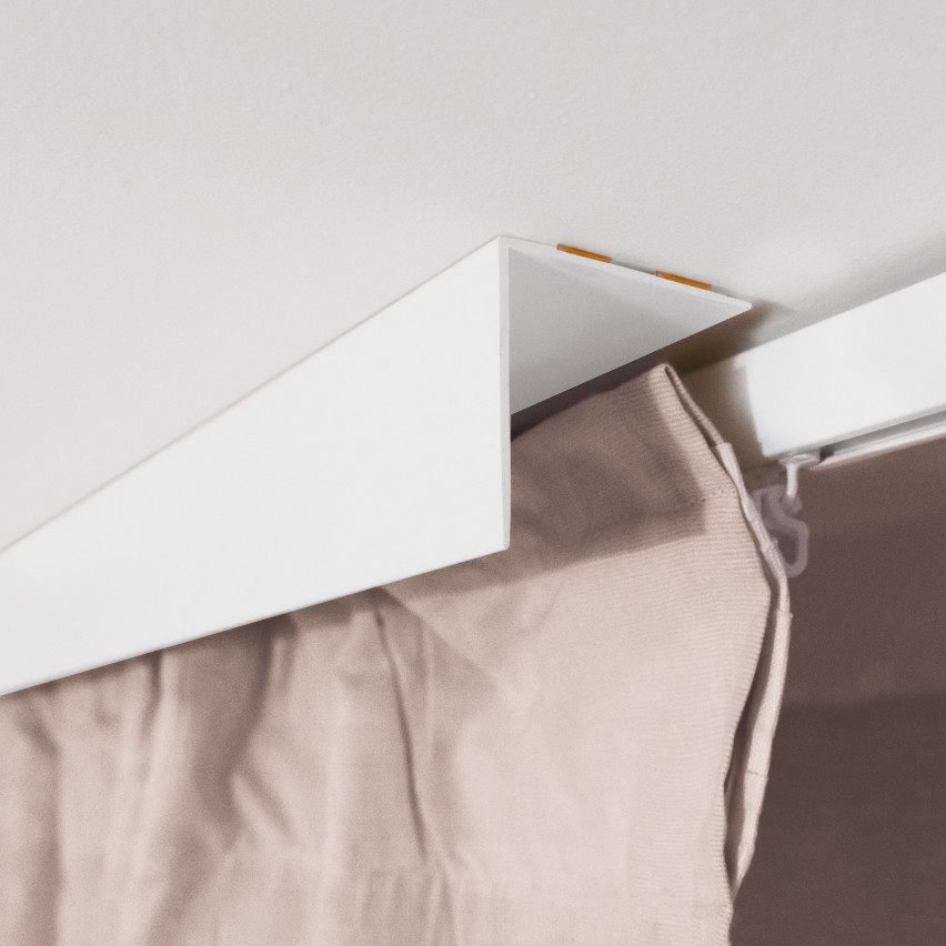 Capac pentru șină de perdea, Capac pentru șină de perdea 2m alb 