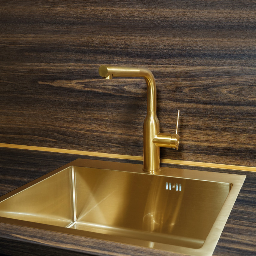 Plinta moale autoadezivă moale 10x10mm pentru bucătărie și baie Bandă de etanșare a îmbinărilor din PVC Gold5m