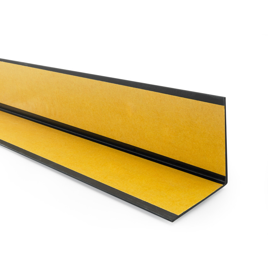 Profil unghiular din PVC, protecție autoadezivă pentru margini, protecție pentru colțuri, negru,