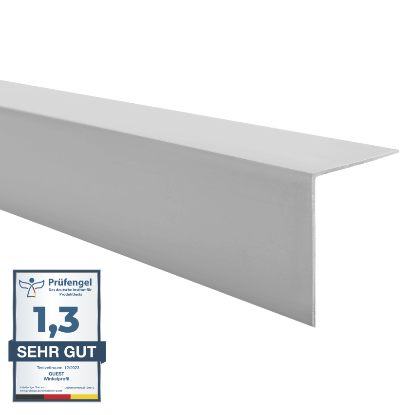 PVC Profil unghiular dur, plastic, protecție pentru margini, gri