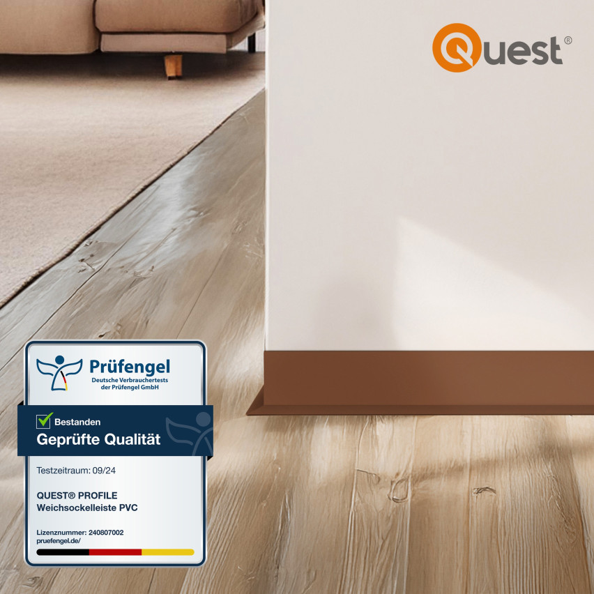 Plintă moale autoadezivă 50x20 mm, garnitură de perete flexibilă pentru bucătărie și baie, plintă PVC, bandă de etanșare, stejar