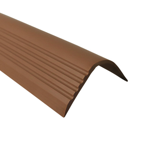 Profil antiderapant pentru scări, 52x40mm, 150cm, maro